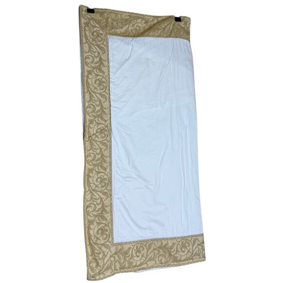 Frette Royal White Gold Filigree 25x25 Italy PillowCover PillowCase Bedding - Picture 3 of 9